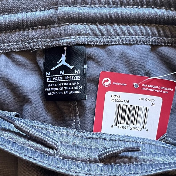 NEW Jordan Big Boy’s Joggers Pants size M Dark Grey - Picture 3 of 6
